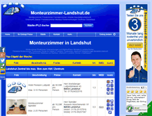 Tablet Screenshot of monteurzimmer-landshut.de